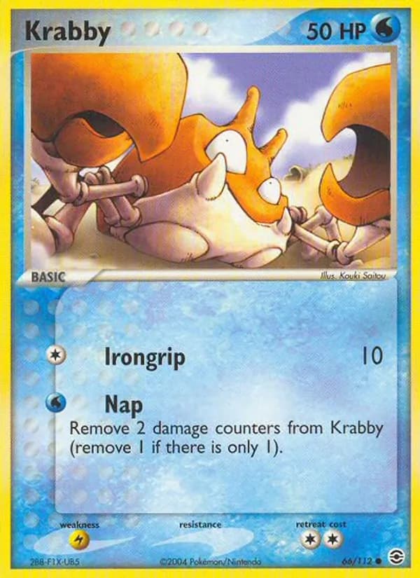 Krabby card in English