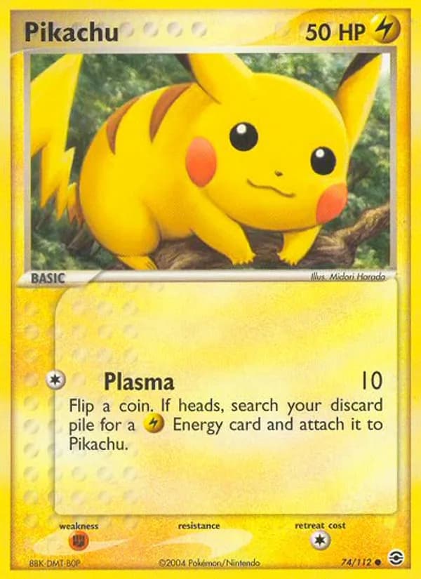 Pikachu card in English