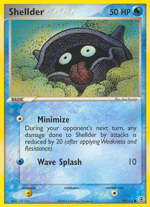 Shellder card in English