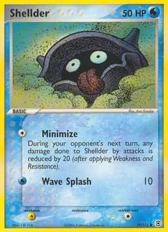 Shellder card in English