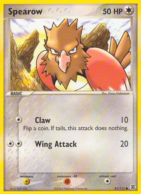 Spearow card in English
