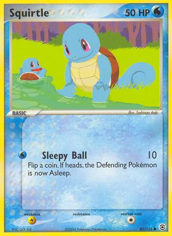 Squirtle card in English