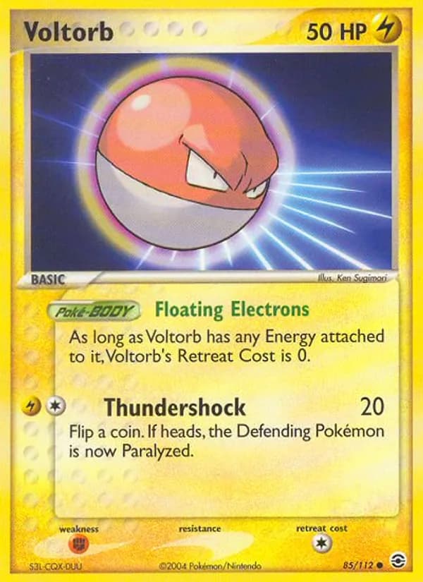 Voltorb card in English