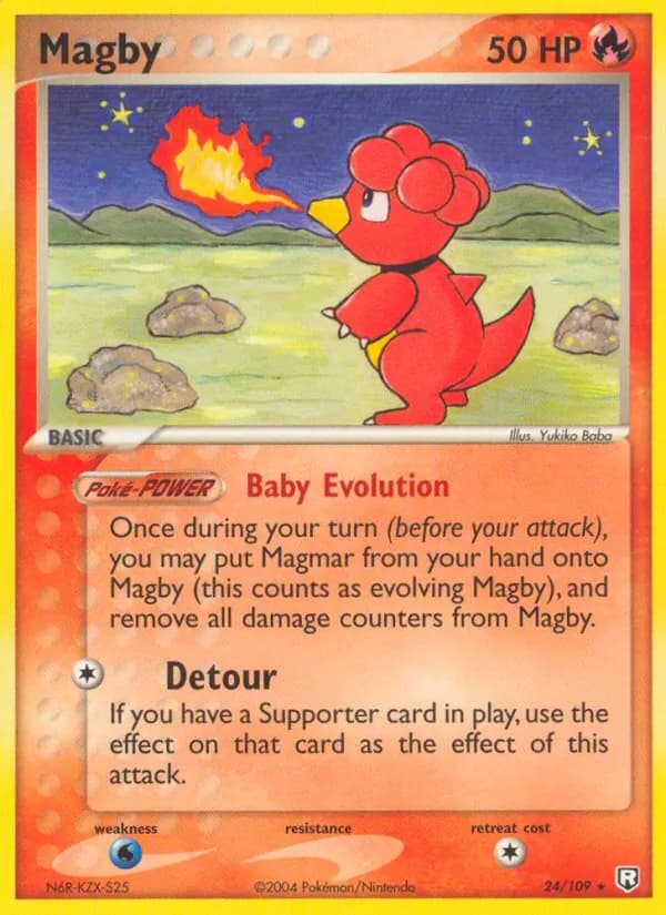Magby card in English