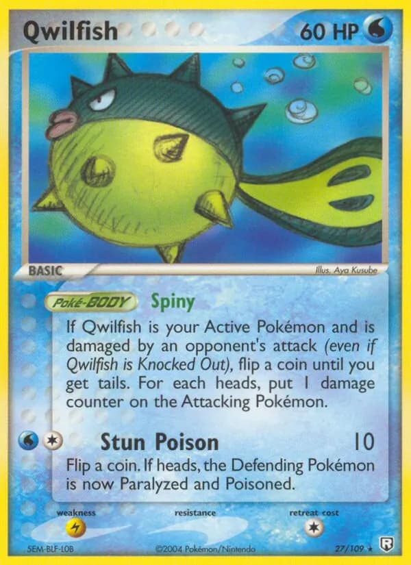 Qwilfish card in English