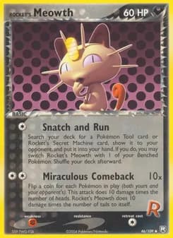 Rocket's Meowth card in English