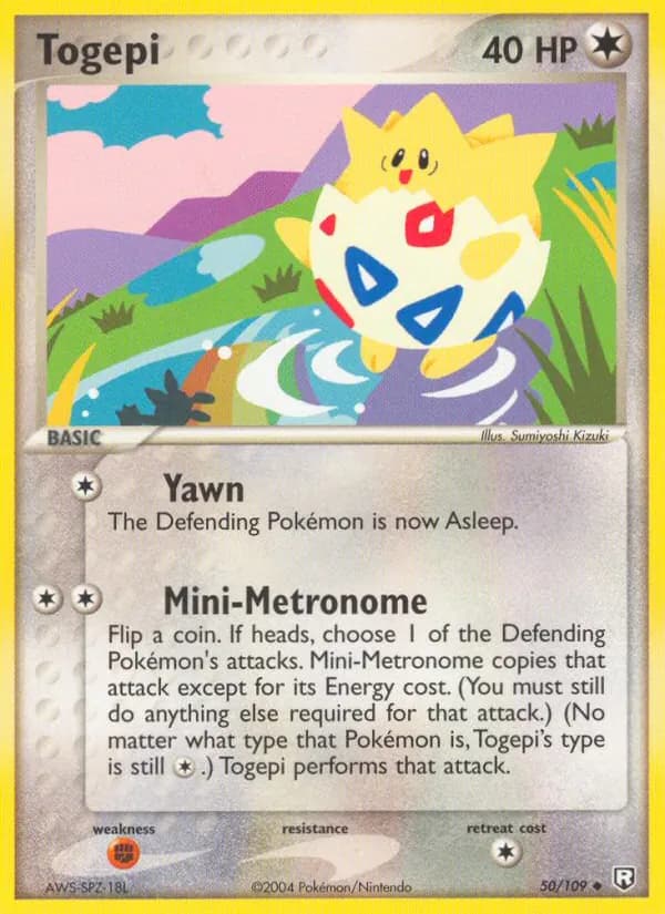 Togepi card in English