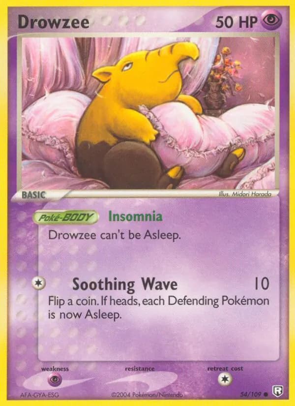 Drowzee card in English