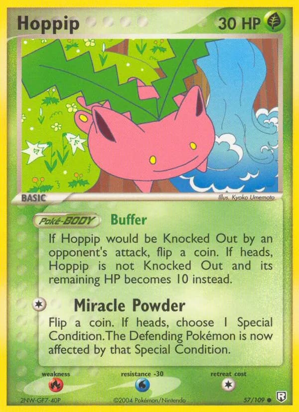 Hoppip card in English