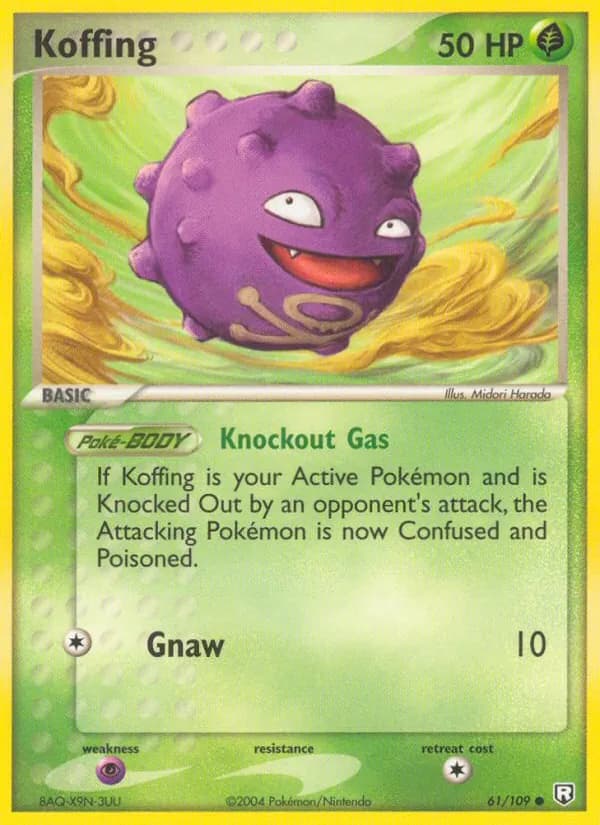 Koffing card in English