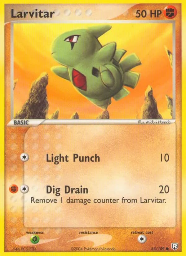 Larvitar card in English