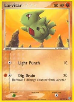 Larvitar card in English