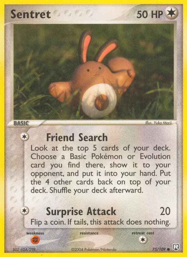 Sentret card in English