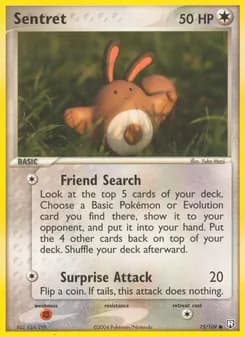 Sentret card in English