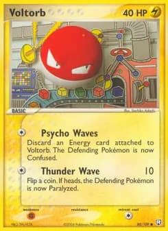Voltorb card in English