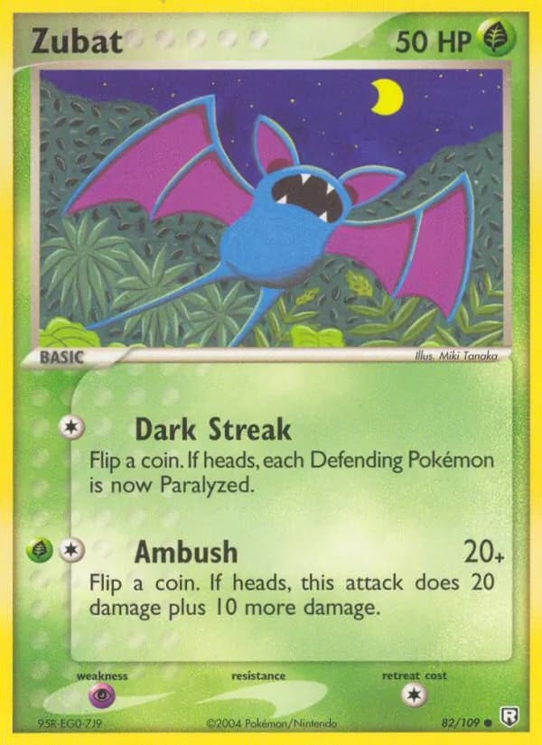 Zubat card in English
