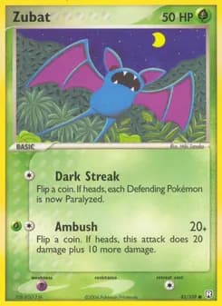 Zubat card in English