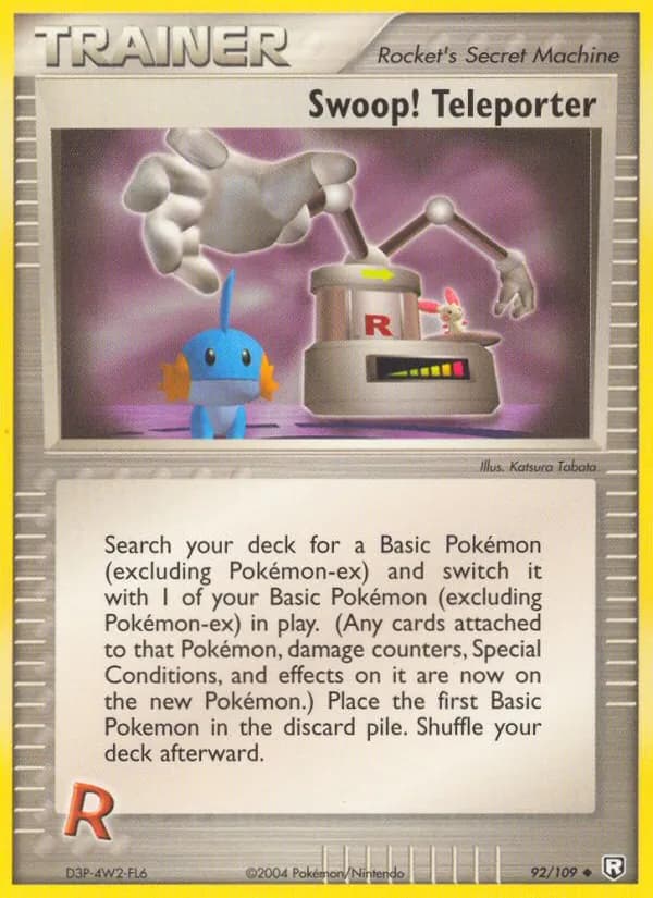 Swoop! Teleporter card in English