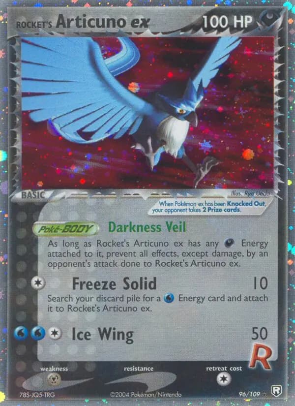 Rocket's Articuno ex card in English