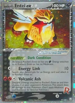 Rocket's Entei ex card in English