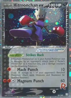 Rocket's Hitmonchan ex card in English