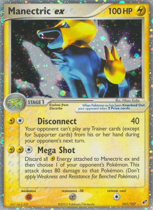 Manectric ex card in English