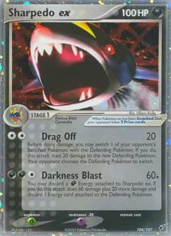 Sharpedo ex card in English