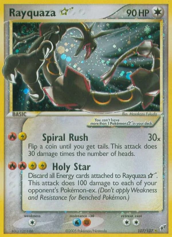 Rayquaza ☆ card in English