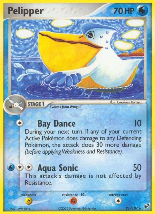 Pelipper card in English