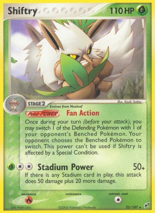 Shiftry card in English