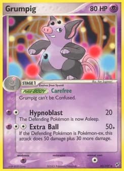 Grumpig card in English