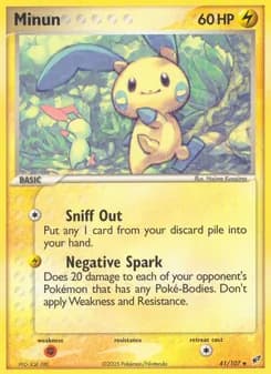 Minun card in English