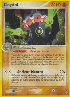 Claydol card in English