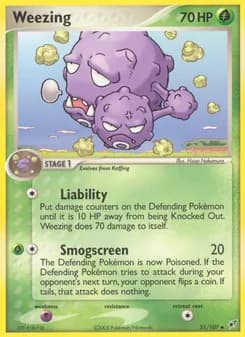 Weezing card in English