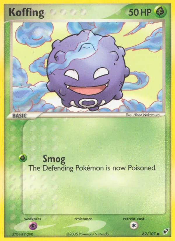 Koffing card in English
