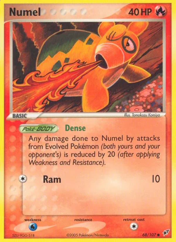 Numel card in English