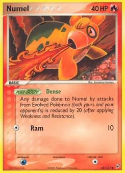Numel card in English