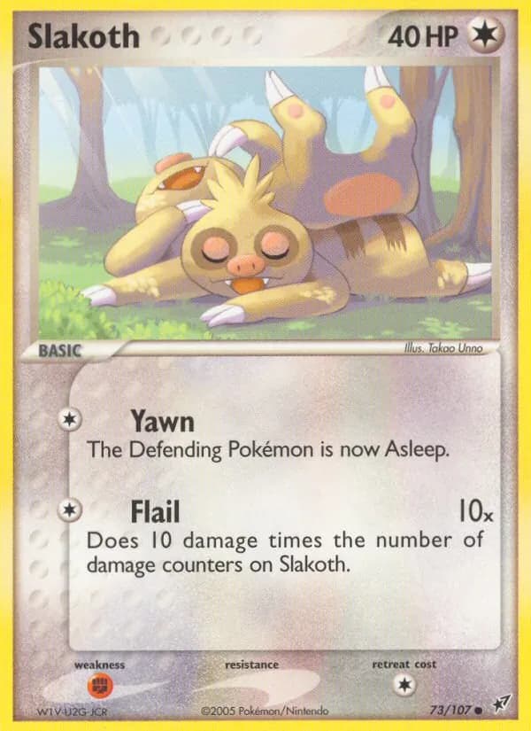 Slakoth card in English