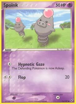 Spoink card in English