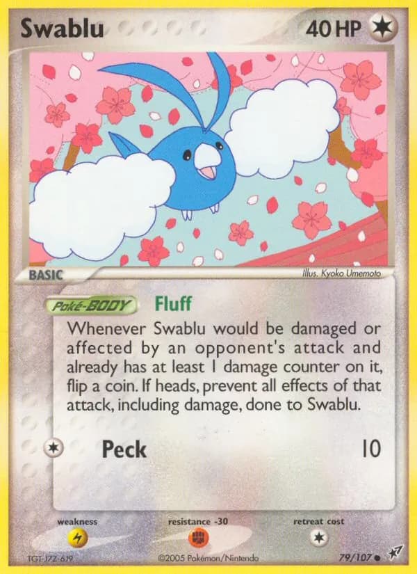Swablu card in English