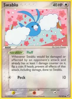 Swablu card in English