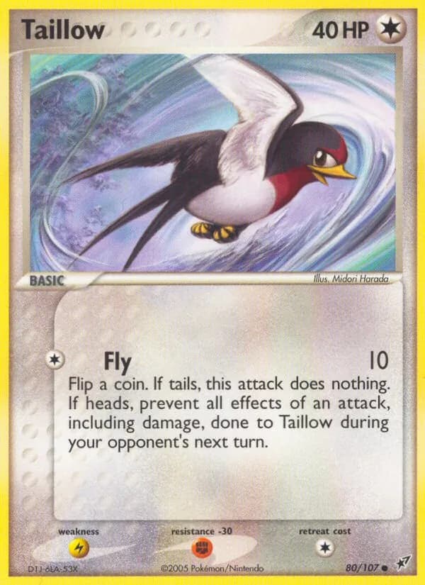 Taillow card in English
