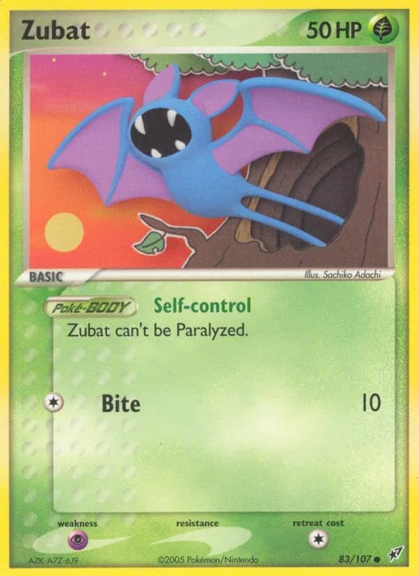 Zubat card in English