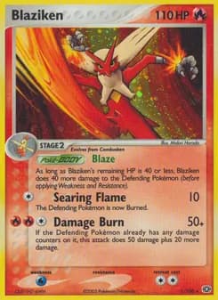 Blaziken card in English