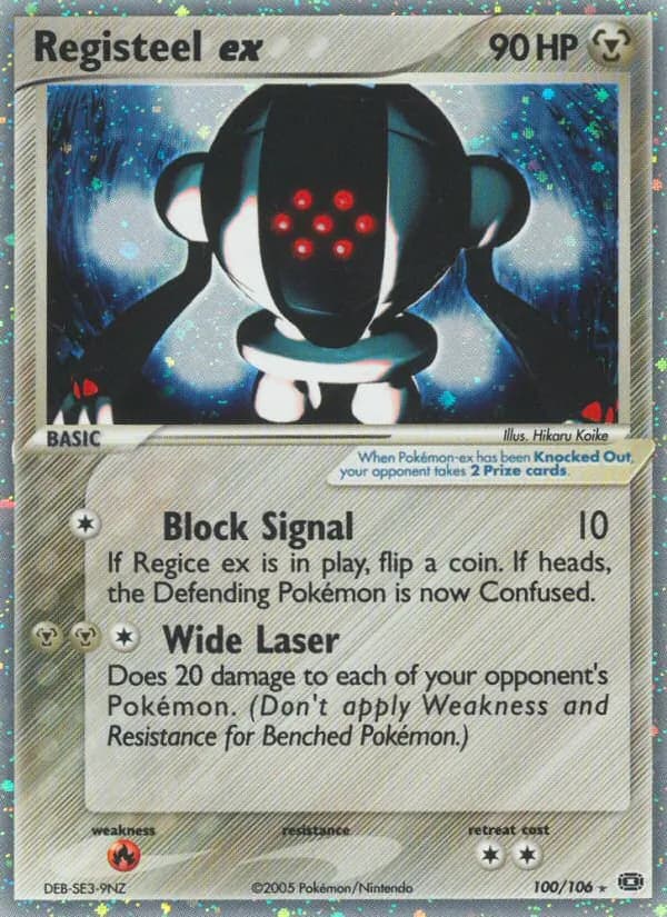 Registeel ex card in English