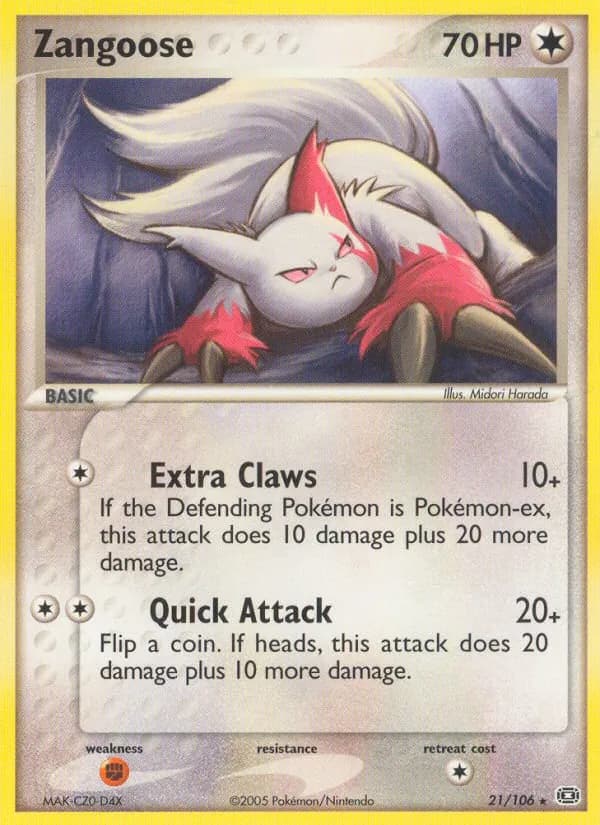 Zangoose card in English