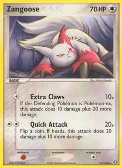 Zangoose card in English