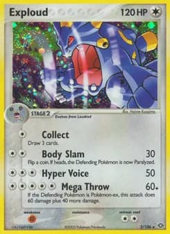 Exploud card in English