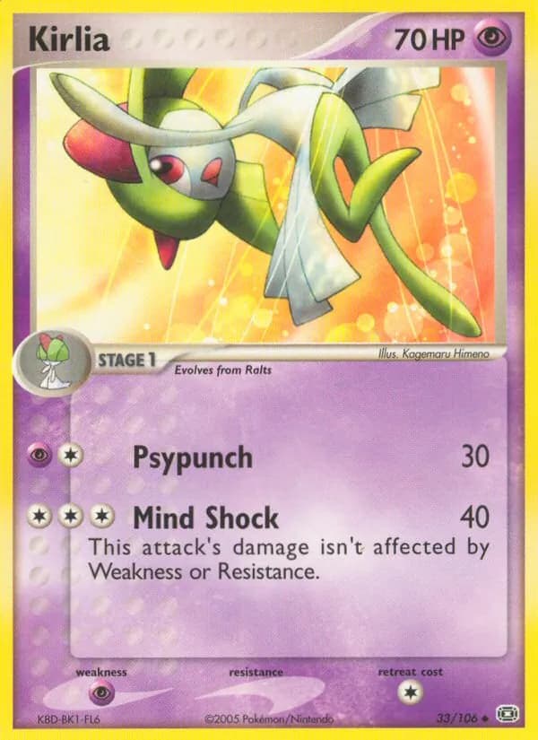 Kirlia card in English