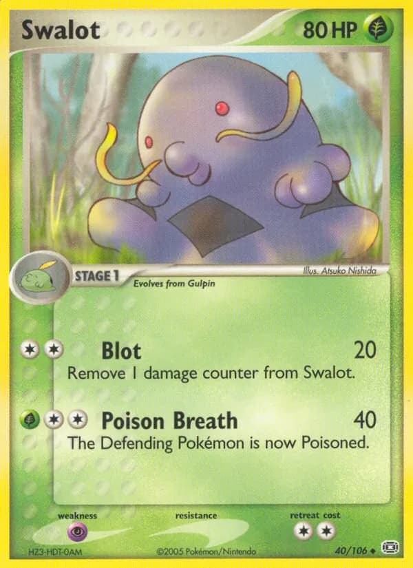 Swalot card in English